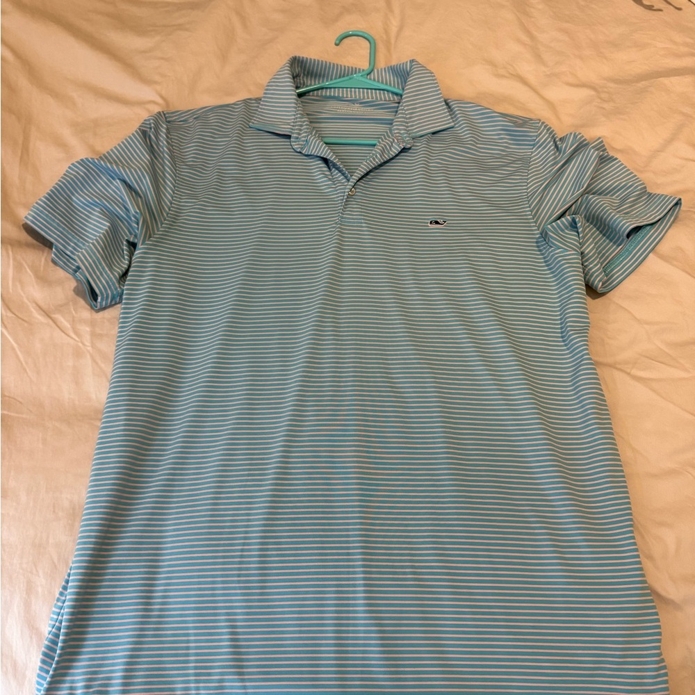 Vineyard Vines Light Blue Striped Polo Shirt